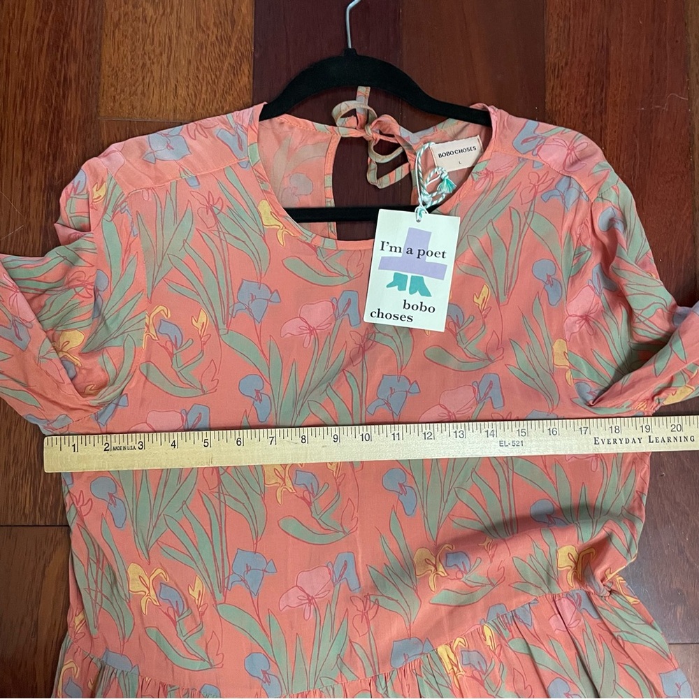 Anthropologie Bobo Choses Maxi Dress Cottagecore Whimsy Art To Wear Sz L NWT B33 - Picture 13 of 16